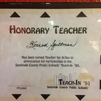 GMA Honorary Teacher award