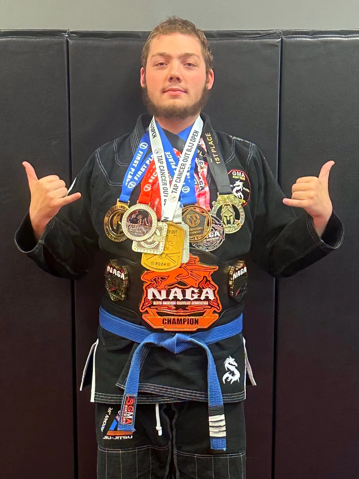 GMA Gallatin BJJ competition team at a tournament