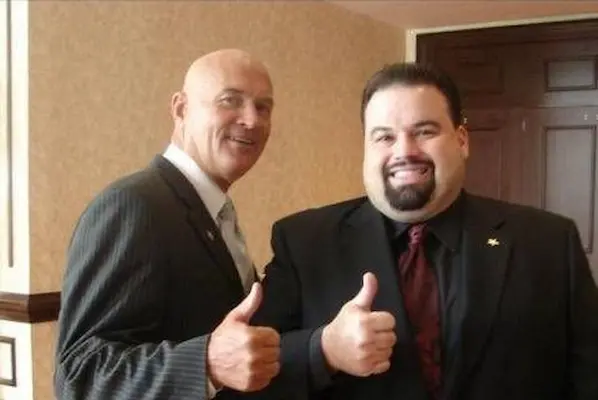 Professor Konrado with a martial arts legend