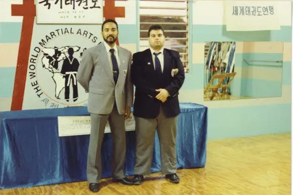 Professor Konrado with a martial arts legend