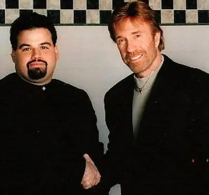 Professor Konrado with Chuck Norris