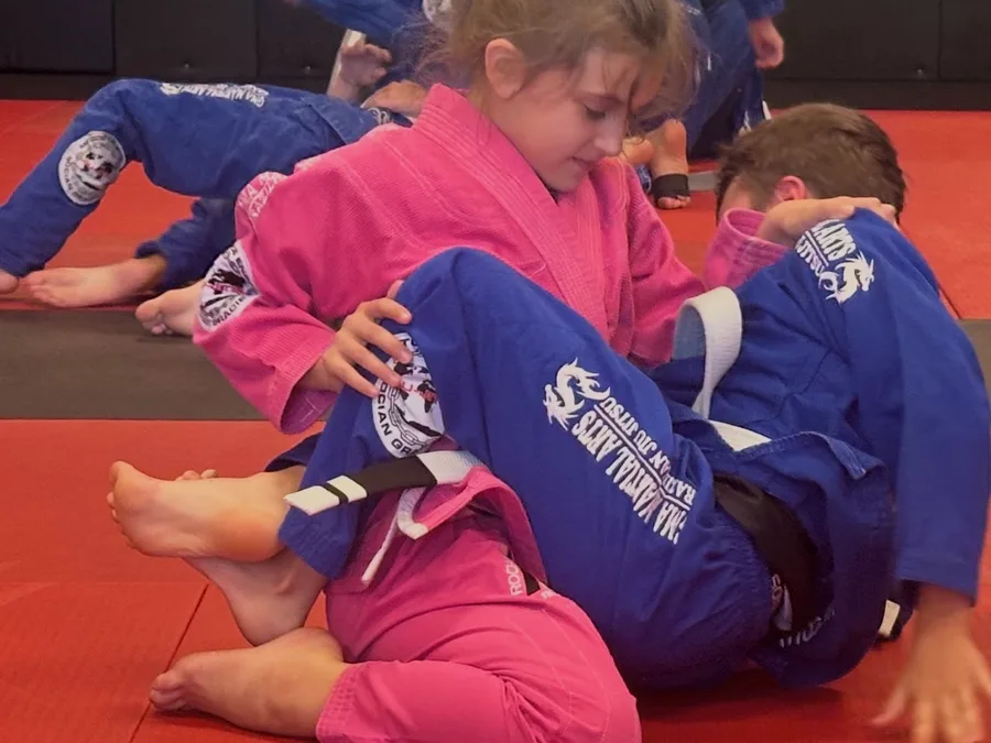 Kids rolling in class at GMA Jiu Jitsu in Gallatin, TN